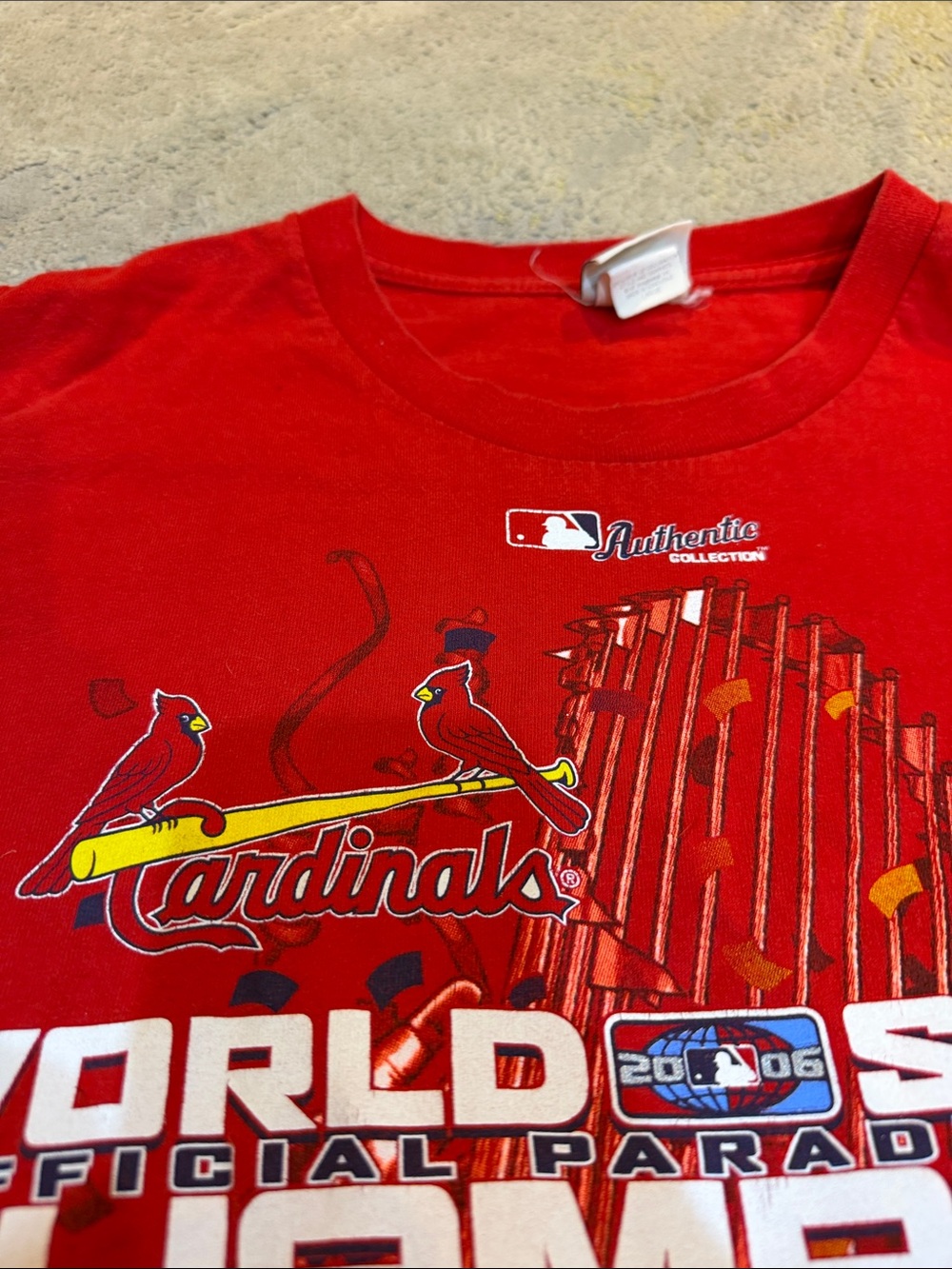 Vintage 2006 St. Louis Cardinals World Series Champions shirt Adult L Red MLB - Picture 3 of 8